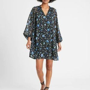 Banana Republic Floral Swing Dress  Petite L